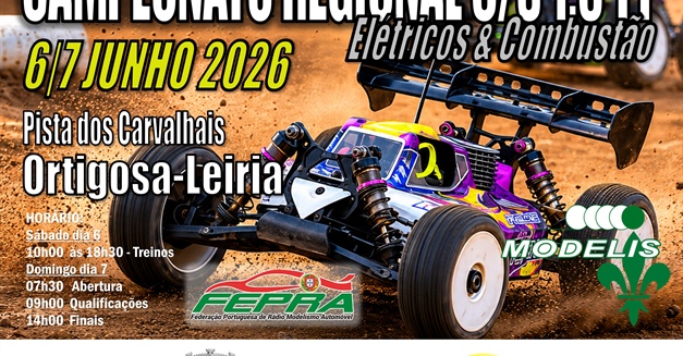 3ª Prova Campeonato Regional Centro/Sul 1/8 TT 2026 (A e B) - Elétricos & Combustão